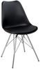 4er Set Design-Klassiker Stuhl NORWAY schwarz-silber Retro Bild 3