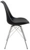 4er Set Design-Klassiker Stuhl NORWAY schwarz-silber Retro Bild 4