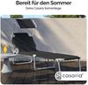 CASARIA® 2er Set Sonnenliege mit Dach Klappbar Gartenliege Wetterfest Liege Grau Bild 2
