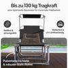 CASARIA® 2er Set Sonnenliege mit Dach Klappbar Gartenliege Wetterfest Liege Grau Bild 5
