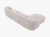 Micadoni Ecksofa Miley 4-Sitzer Links Chenille Eden Silber Bild 3