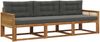 vidaXL Outdoor-Sofagarnitur mit Kissen 3 pcs Natur und Anthrazit 3382310 Bild 2