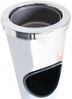 2-in-1 Standabfallbehälter mit Aschenbecher, 10 L - ø15x57 cm Silber Bild 2