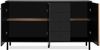 Finori Monza 51C Sideboard, schwarz / Dekor Artisan Oak | Sideboard für Wohnzimmer | Maß: B x H x T ca. 160 x 90 x 40 cm | Sideboard mit 3 Türen und 4 Schubkästen Bild 4