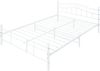 en.casa Metallbett, Doppelbett 160x200 cm Weiß, mit Lattenrost Bild 4