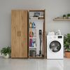 Bellamio 'Apol' Mehrzweckschrank, Eichenoptik, 176x33x60 cm, 2er-Set aus Besenschrank und Aktenschrank Bild 2