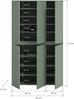 Universalschrank (B/H/T: 105x175x37 cm) in Smoke Green Nachbildung Bild 4