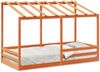 vidaXL Kinderbett mit Dach Wachsbraun 80x200 cm Massivholz Kiefer 847005 Bild 2