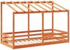 vidaXL Kinderbett mit Dach Wachsbraun 80x200 cm Massivholz Kiefer 847005 Bild 3