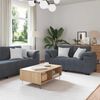 vidaXL 3-tlg. Sofagarnitur mit Kissen Dunkelgrau Samt 3324668 Bild 1