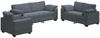 vidaXL 3-tlg. Sofagarnitur mit Kissen Dunkelgrau Samt 3324668 Bild 2
