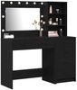 vidaXL Schminktisch mit Regal Schwarz 78,5 x 41 x 135 cm Holzwerkstoff 3334192 Bild 3