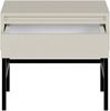 Selsey 'Evo' Nachttisch mit Schublade, beige mit schwarzem Metallgestell, ca. 44 x 50 x 34 cm Bild 4