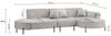 Ecksofa Designersofa VALENCIA in Stoff Noel Blau Ottomane Links Bild 2