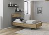 Bett >Butte< in grau metallic / Eiche Artisan Dekor - 95x101x207 (BxHxT) Bild 2