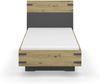 Bett >Butte< in grau metallic / Eiche Artisan Dekor - 95x101x207 (BxHxT) Bild 4