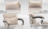 Ergonomischer Chefsessel beige, höhenverstellbar, Lendenstütze, bis 150 kg Bild 5