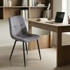 VASAGLE Esszimmerstühle 4er Set, 360° Drehbar, Ergonomischer Samtstuhl, 43 x 52 x 83 cm, Grau Bild 3