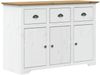 vidaXL Sideboard BODO Weiß und Braun 115,5x44x80 cm Massivholz Kiefer 355066 Bild 2