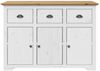 vidaXL Sideboard BODO Weiß und Braun 115,5x44x80 cm Massivholz Kiefer 355066 Bild 3