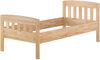Hohes Einzelbett Massivholzbett Echtholzbett 90x200 Buche Natur mit Zubehör V-60.76-09Rollrost und Matratze inkl. Bild 3