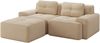 Boneless Modulsofa,Modernes L-förmiges Modulsofa für Wohnzimmer mit Tiefem Sitz bequemes Corduroy-Cloud-Sofa mit Ottoman Getuftetes Zweisitzer-Schlafsofa,Corduroy,Beige, Bild 4