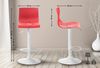 CLP Barhocker Hover Kunststoff mit Metall-Gestell,rot Metall matt weiss Bild 2
