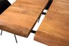 Esstisch Baumkante Akazie natur 160 (260) x 90 cm U-Gestell silber mit Ansteckplatten CALI 150443196 Bild 4