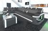 Mini Ecksofa Padua L Form aus Leder - Büffelleder - grau-weiß - Links Bild 3