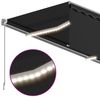 vidaXL Markise Manuell Einziehbar mit Rollo & LED 4,5x3 m Anthrazit 3069444 Bild 5