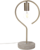 'Jucar' Tischlampe Messing Metall 40 cm Glühbirnen-Optik Kreisform Betonfuß Kabel mit Schalter Industrie Look Bild 4