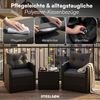 STEELSØN 'Selaria' Polyrattan Sitzgarnitur 3-tlg, Gartenmöbel Set aus 2 Stühlen und Tisch, Sitzgruppe inkl. Kissen, schwarz, wetterfest für 2 Personen Bild 5