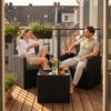 STEELSØN 'Selaria' Polyrattan Sitzgarnitur 3-tlg, Gartenmöbel Set aus 2 Stühlen und Tisch, Sitzgruppe inkl. Kissen, schwarz, wetterfest für 2 Personen Bild 2