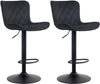 CLP 2er Set Barhocker Emma höhenverstellbar und 360 drehbar,schwarz Samt Bild 2