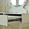 HOME DELUXE Schminktisch mit Spiegel und LED-Beleuchtung MIRANDA - Weiß Bild 4