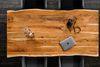 KAWOLA Esstisch LORE Tisch 240x100cm massiv mit Baumkante Fuß schwarz Bild 4