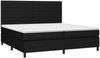 Boxspringbett mit Matratze & LED Stoff Schwarz 200x200 cm, Härtegrad: H2 [3134983] Bild 3