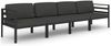 vidaXL 4-tlg. Garten-Lounge-Set mit Kissen Aluminium Anthrazit 3107777 Bild 2