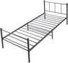 en.casa 'Laos' Metallbett mit Lattenrost, schwarz, 90x200 cm Bild 4