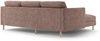 Micadoni Ecksofa Eden Groß 3-Sitzer Links Strukturierter Stoff Rosa Melange Bild 3