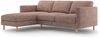 Micadoni Ecksofa Eden Groß 3-Sitzer Links Strukturierter Stoff Rosa Melange Bild 2