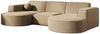 Garten Ecksofa U-Form SUNDAY in wetterfester Stoff ART-N Beige Bild 2