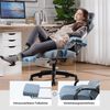 GTPLAYER Gaming-Stuhl Ergonomischer Gaming Sessel Schreibtischstuhl mit Stoffoberfläche (Pacekung), Federsitzkissen mit Fußstütze Bild 2