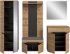 Home affaire Garderoben-Set REHAT, TOPSELLER!, 5-teilig, Breite 255 cm, individuell erweiterbar, (Set, 6-St, bestehend aus: Schrank, Sitzbank, Sitzkissen, Paneel, Spiegel, Kommode), Garderobenkombination, Kombination, Set, Flurgarderobe, Diele Bild 4