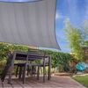 Lumaland Sonnensegel 100% HDPE mit Stabilisator für UV-Schutz - Rechteck 2x3 Meter - Hellgrau Bild 2