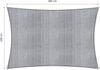 Lumaland Sonnensegel 100% HDPE mit Stabilisator für UV-Schutz - Rechteck 2x3 Meter - Hellgrau Bild 3