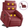 vidaXL Massagesessel mit Aufstehhilfe Elektrisch Weinrot Kunstleder 3205067 Bild 2