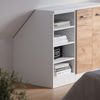 Dachschrägenschrank Rion Weiß 40 x 81.8 cm mit 4 Fächern, Schrankkorpus 60 cm Tiefe Vicco Bild 5