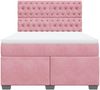 vidaXL Boxspringbett mit Matratze Rosa 160x200 cm Samt 3290965 Bild 4