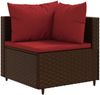 vidaXL 6-tlg. Garten-Lounge-Set mit Kissen Braun Poly Rattan 3308109 Bild 3